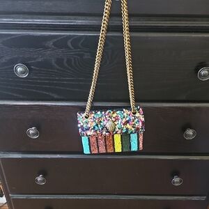 Multicolor Sequin Chain Strap Bag